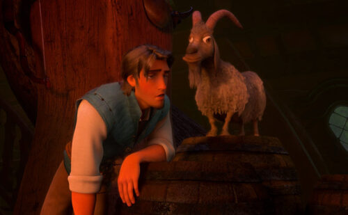 Flynn Rider y la cabra