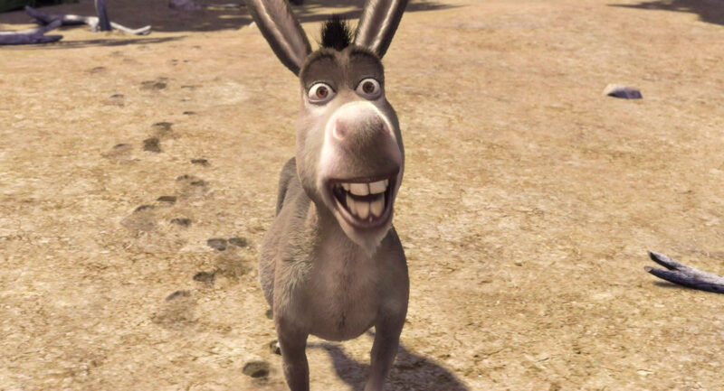 Asno en la ciénaga de Shrek