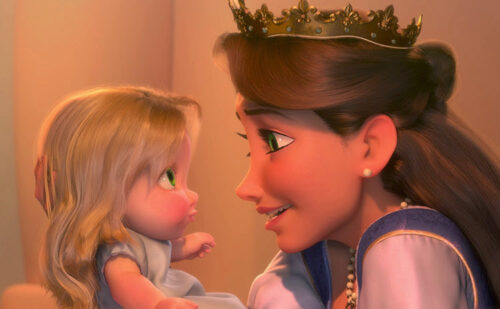 Rapunzel tiene los mismos ojos de su madre