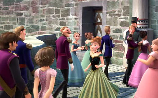 El cameo en Frozen de la princesa Rapunzel.
