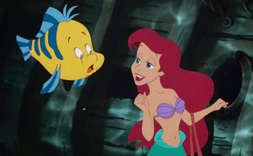 Ariel y flounder