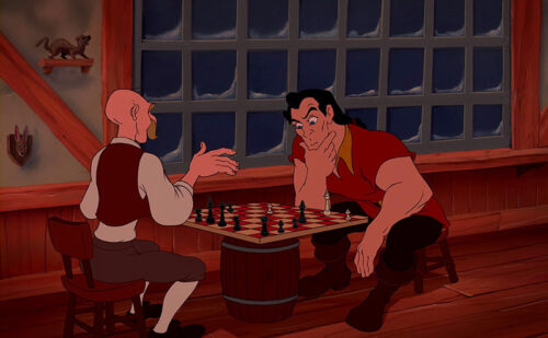 Gastón jugando al ajedrez