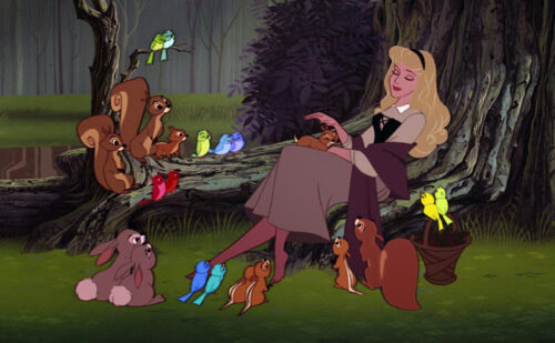 La princesa Aurora y los animalillos del bosque