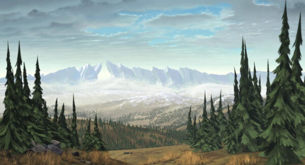 Coniferas entre los glaciares