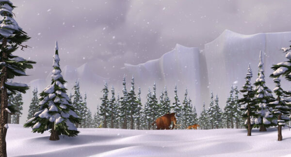 Coniferas nevadas