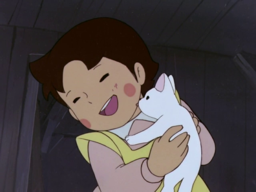 Heidi con un gatito.