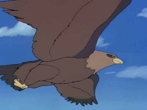 Un águila surcando el cielo.