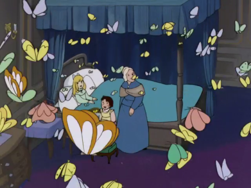 Mariposas en el dormitorio de Clara.