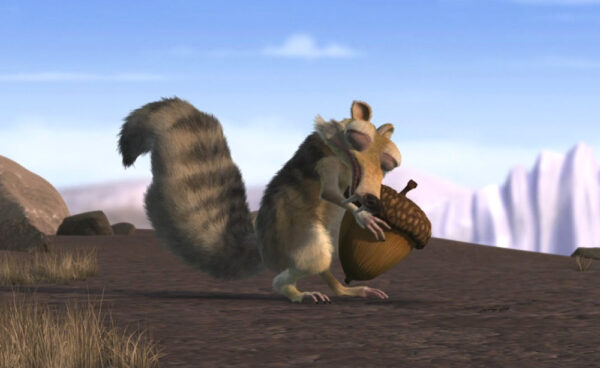 Scrat encuentra su bellota.